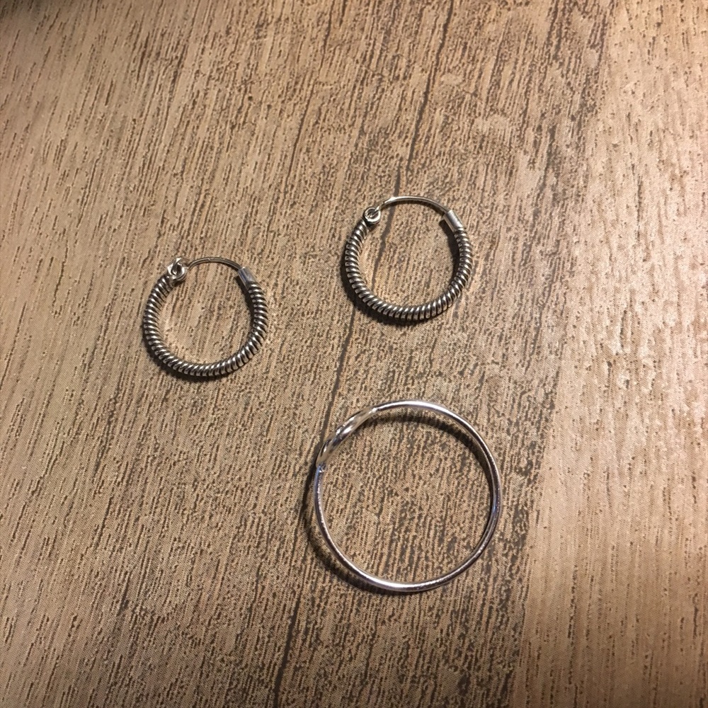Wire Wrapped Hoops - Picture 2 of 2